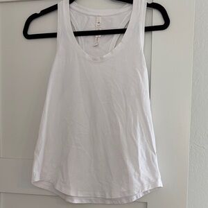 lululemon athletica White Scoop Neck Tank Top